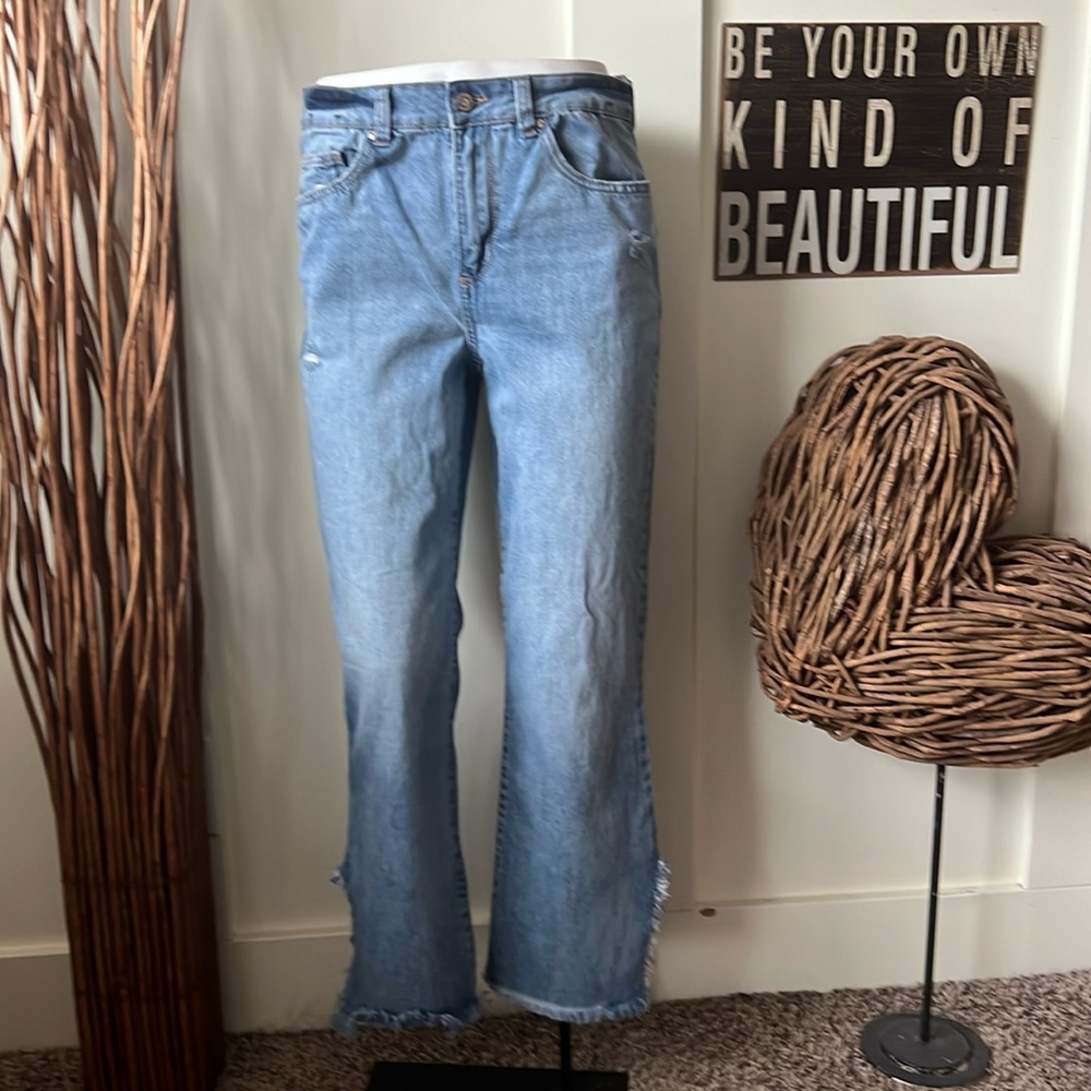 Sincerely Jules  Split Hem Frayed Jeans